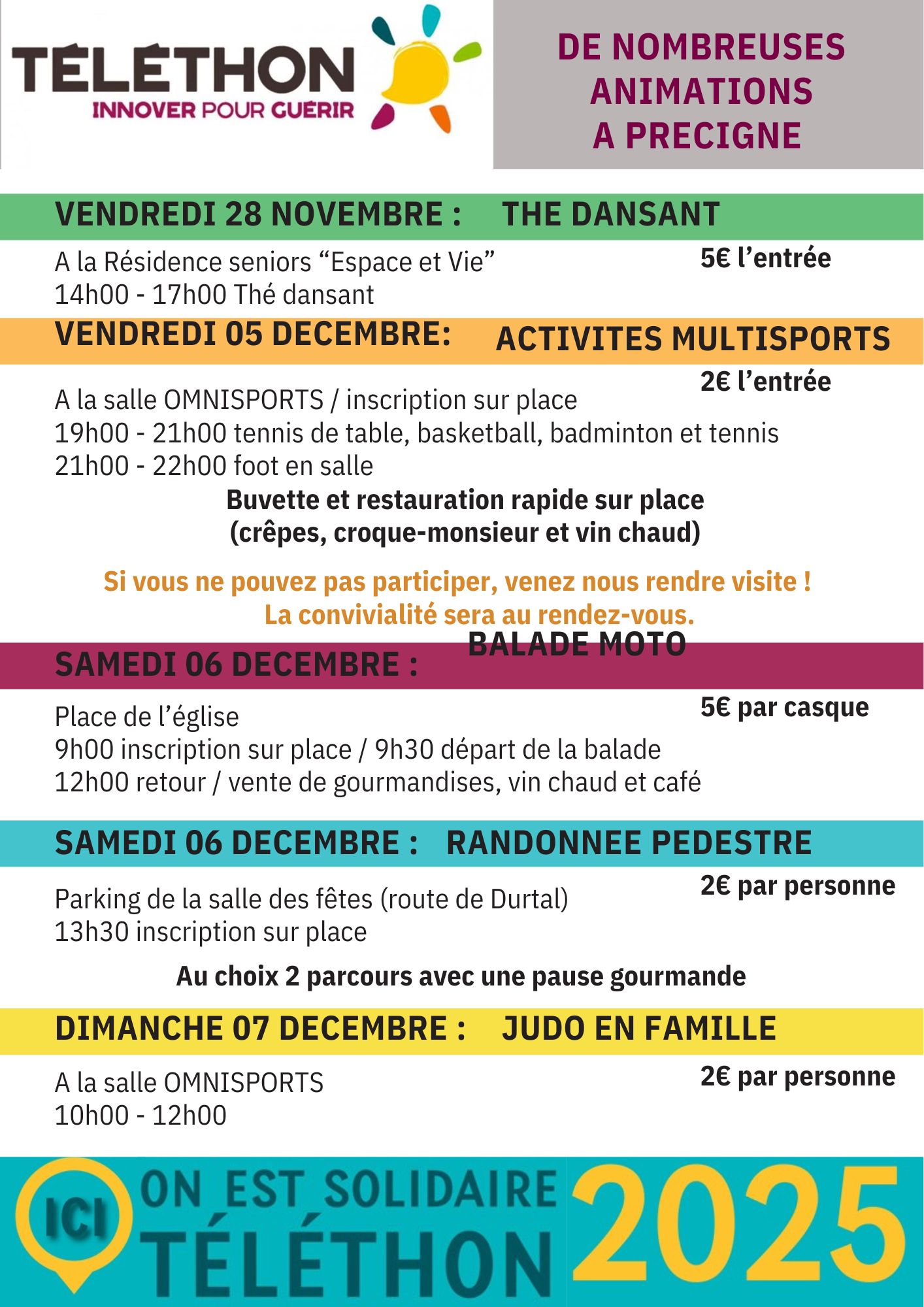 Image 1 - Rendez-vous Téléthon 2025 à Précigné